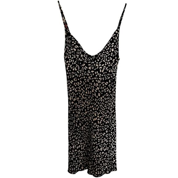 Dress Forum Satin Cowl Neck Patterned Mini Slip Dress Women's Size Medium - Picture 2 of 4